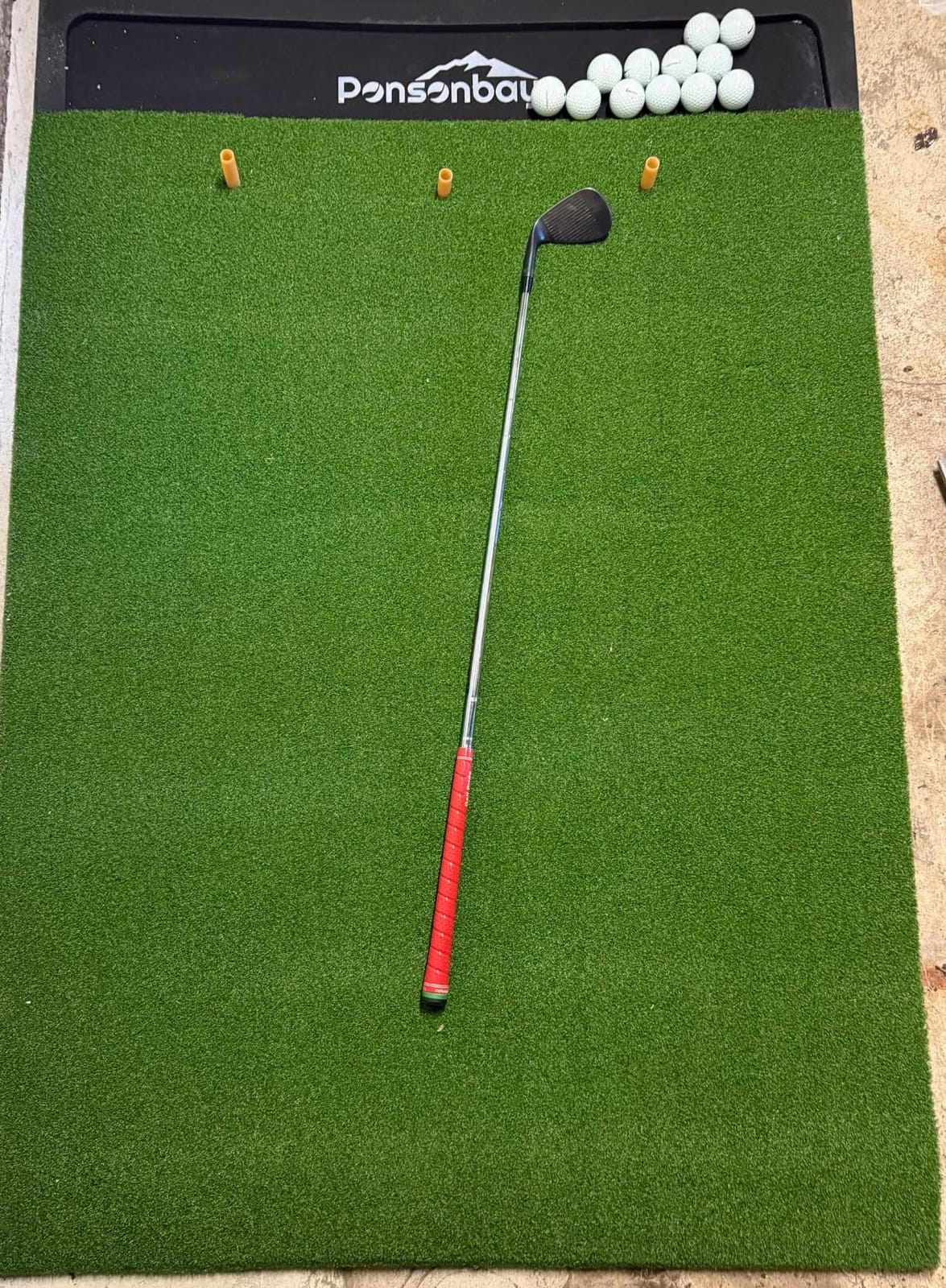 Dual Turf Golf Hitting Mat with Ball Tray, Integrated Golf Practice Mat for Indoor & Outdoor Use Golf Training Mat with 3 Tees customer photo 2