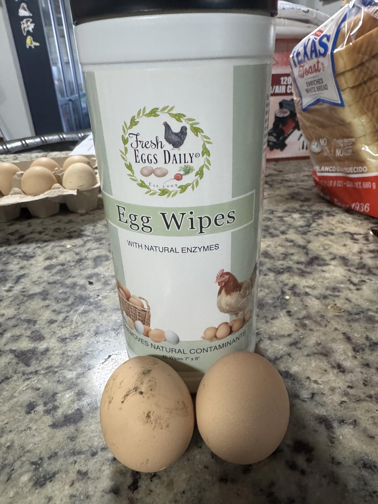 Fresh Eggs Daily Egg Wipes – Enzyme-Based Egg Cleaner for Backyard Chickens, No Rinse Needed, Natural Enzyme Formula – 40 Natural Cleaning Wipes customer photo 2