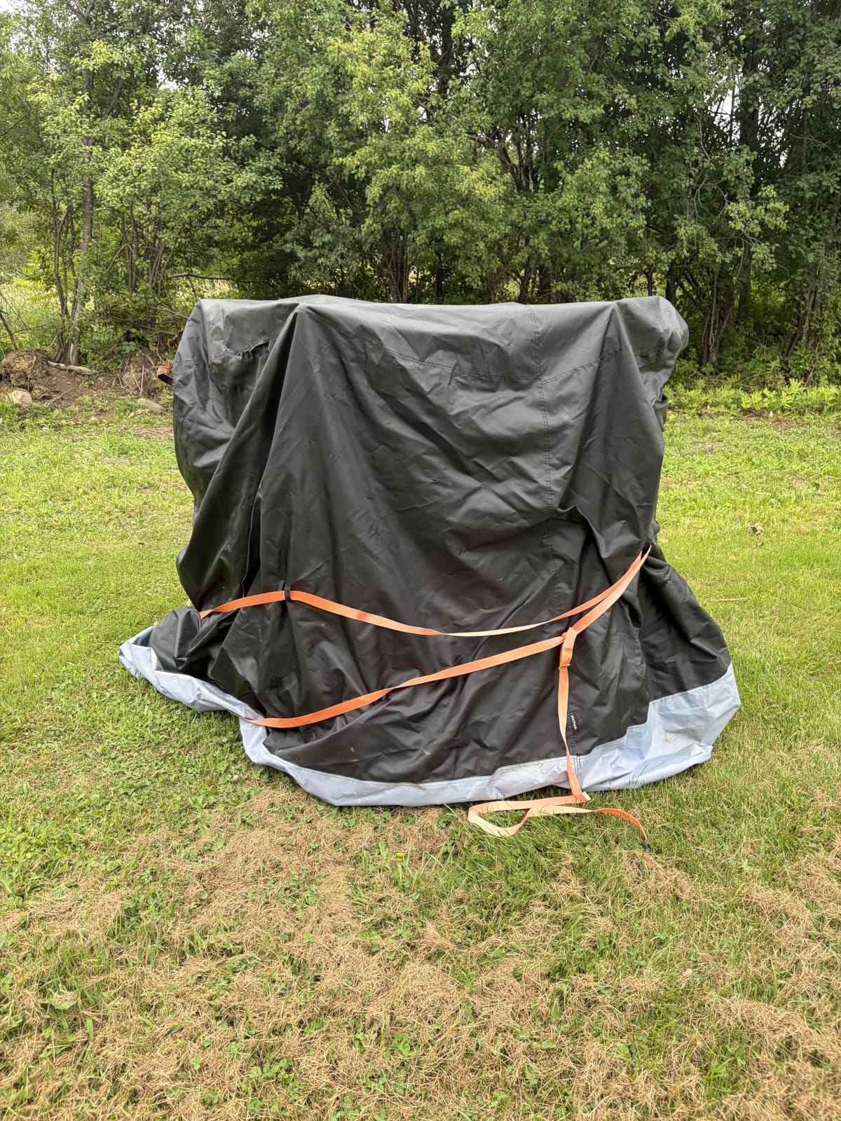 Mini Trampoline Cover for Kids 55–60 Inch – Heavy Duty 600D UV Resistant Waterproof Protective Cover – Fits Round Backyard +Toddler, with Drawstring & Buckles (Black, Fits 55–60 in Mini Trampoline) customer photo 1