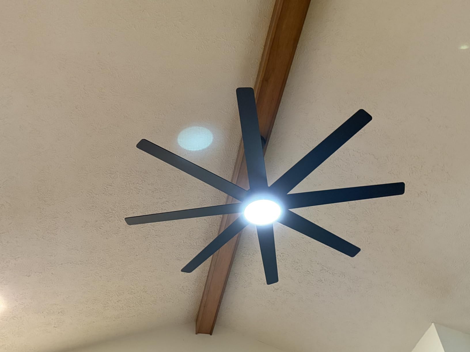 72'' Black Large Ceiling Fan No Lights for Garage Shop customer photo 2