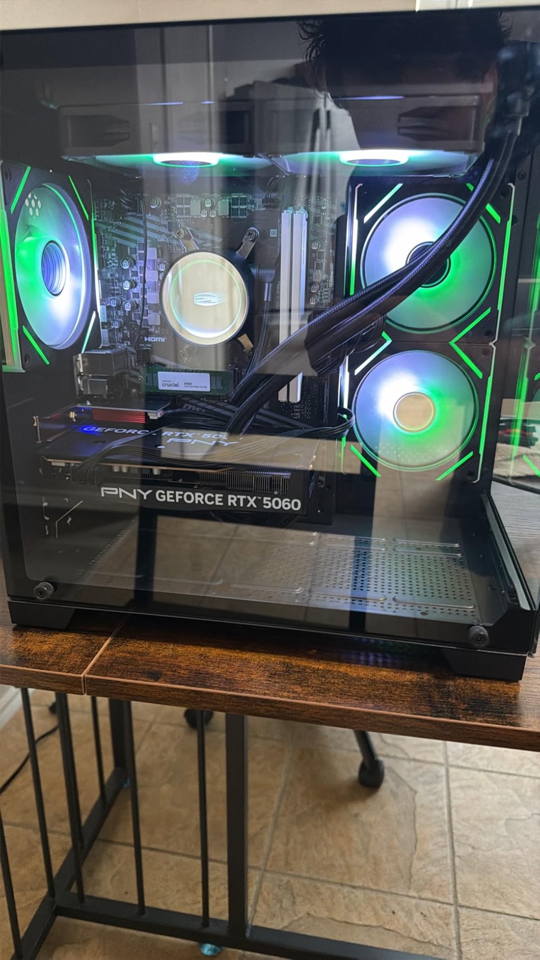 YAWYORE Gaming PC, AMD Ryzen 7 5700X, GeForce RTX 5060 Desktop Computer customer photo 1