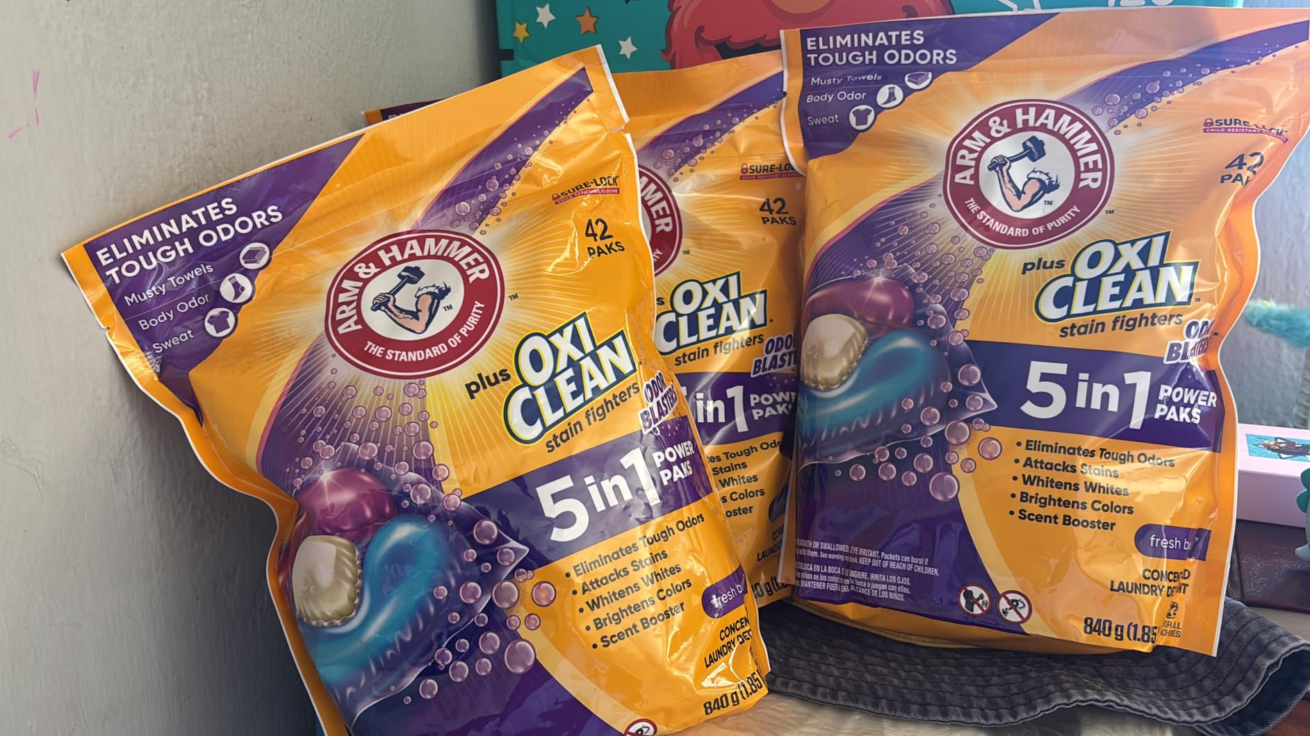 ARM & HAMMER Plus OxiClean With Odor Blasters Laundry Detergent Pak, 72 Ct customer photo 1