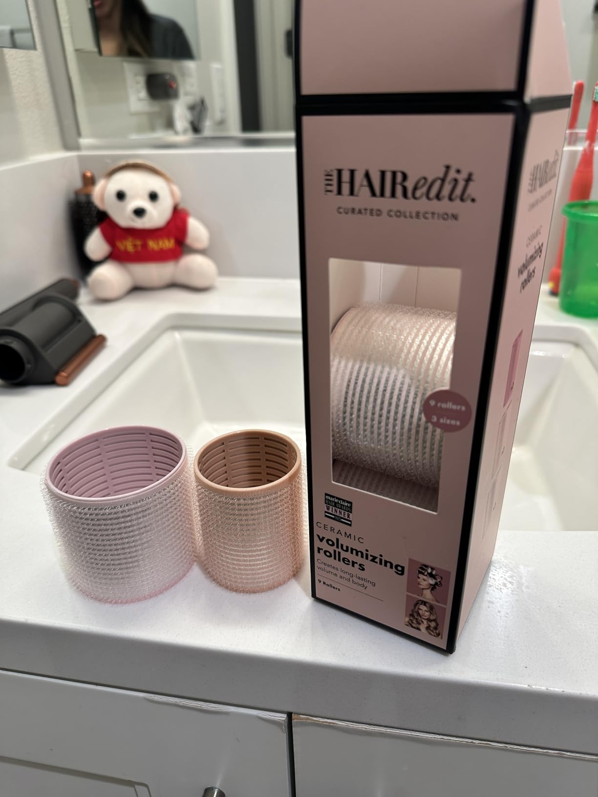 The Hair Edit Ceramic Core Hair Rollers for Salon-Quality Volume, 9-Pack customer photo 2
