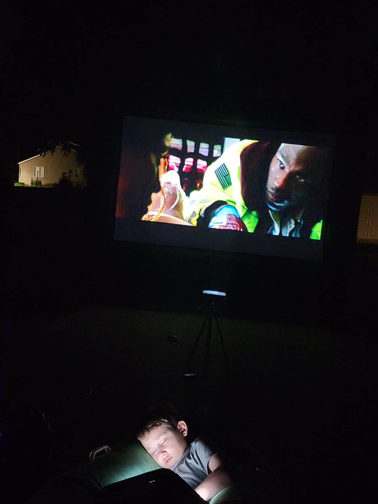 GYUEM 21 Feet Inflatable Projector Screen Outdoor Blow Up Movie Screen customer photo 2