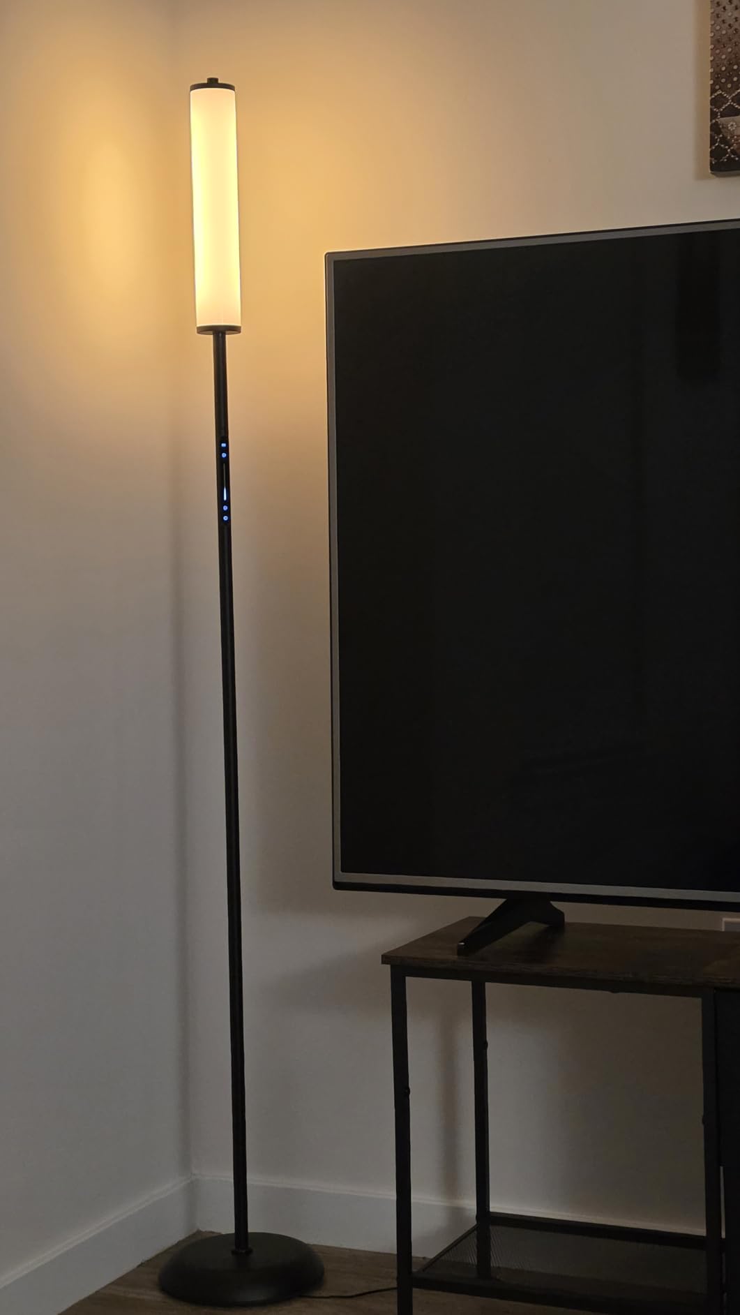 OUTON Bright Smart Floor Lamp with Remote, App & Touch Control, RGB Color Changing Standing Lamp, 2200K-6500K Dimmable, 3 Adjustable Heights, 32 Scenes for Living Room Bedroom Office Black customer photo 1