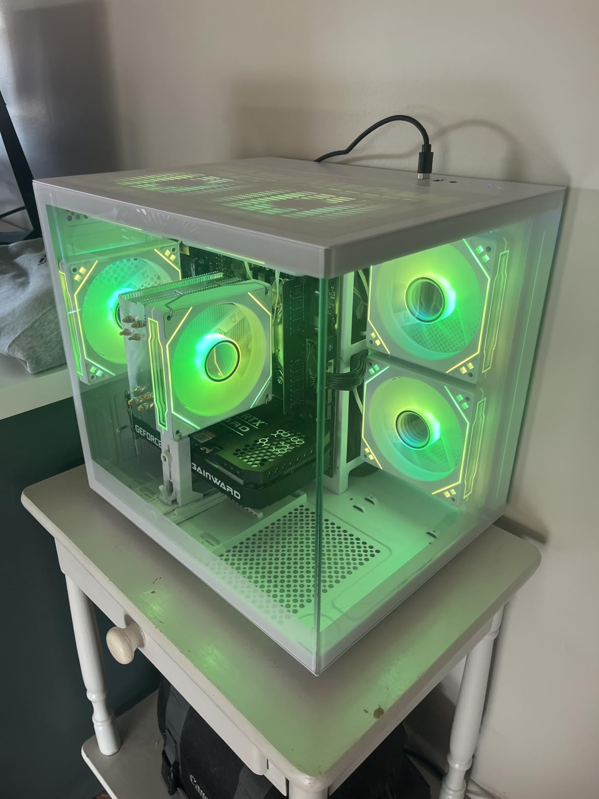 suevery Prebuilt Desktop Computer Gaming PC Black customer photo 2