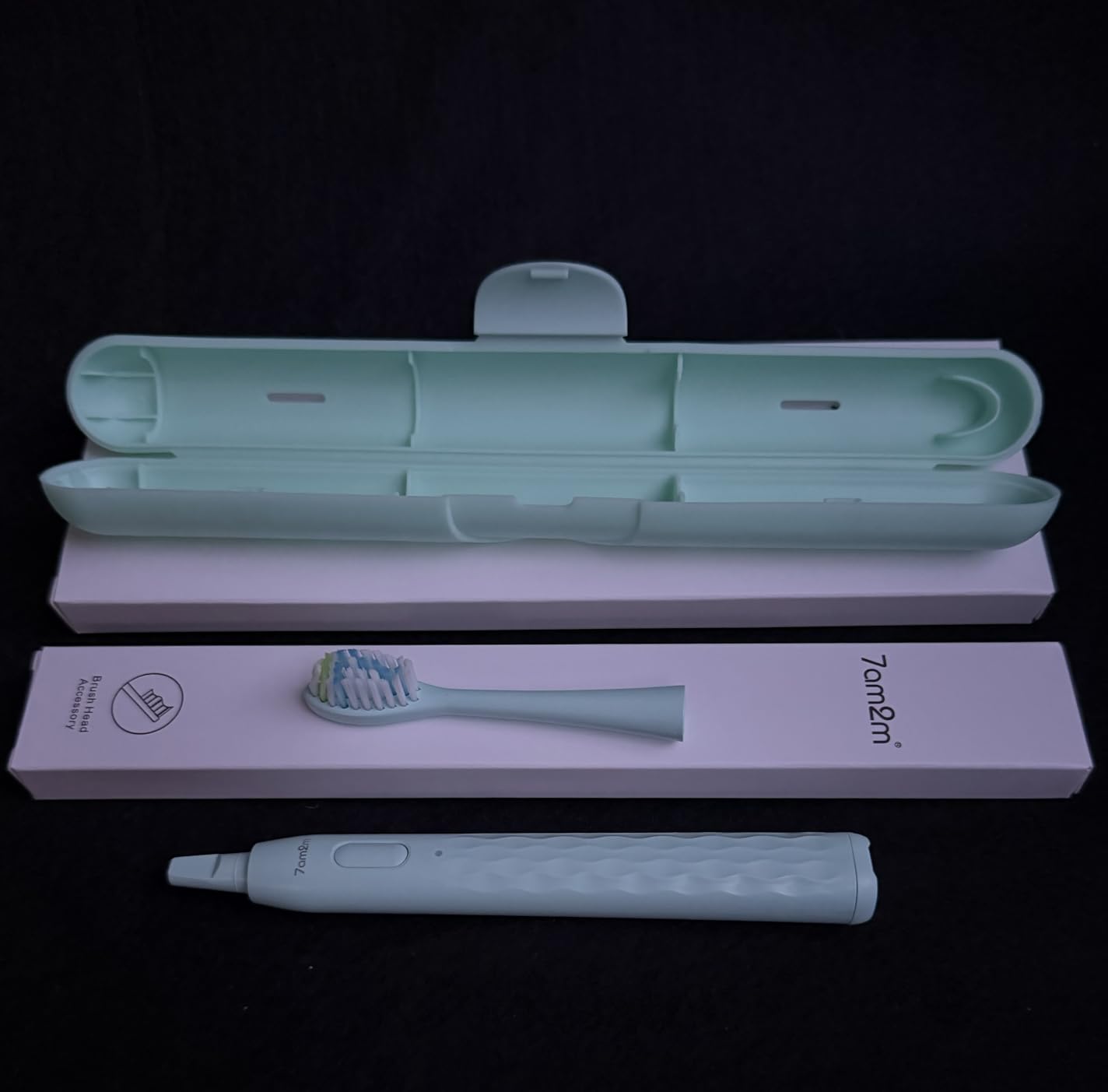 7AM2M Sonic Travel Electric Toothbrush for Adults&Kids, Travel Case&2 Brush Heads, 1 Charge for 90 Days, Type-C Rechargeable Sonic Toothbrush, Compact Design for Daily/Travel Use-Black customer photo 2