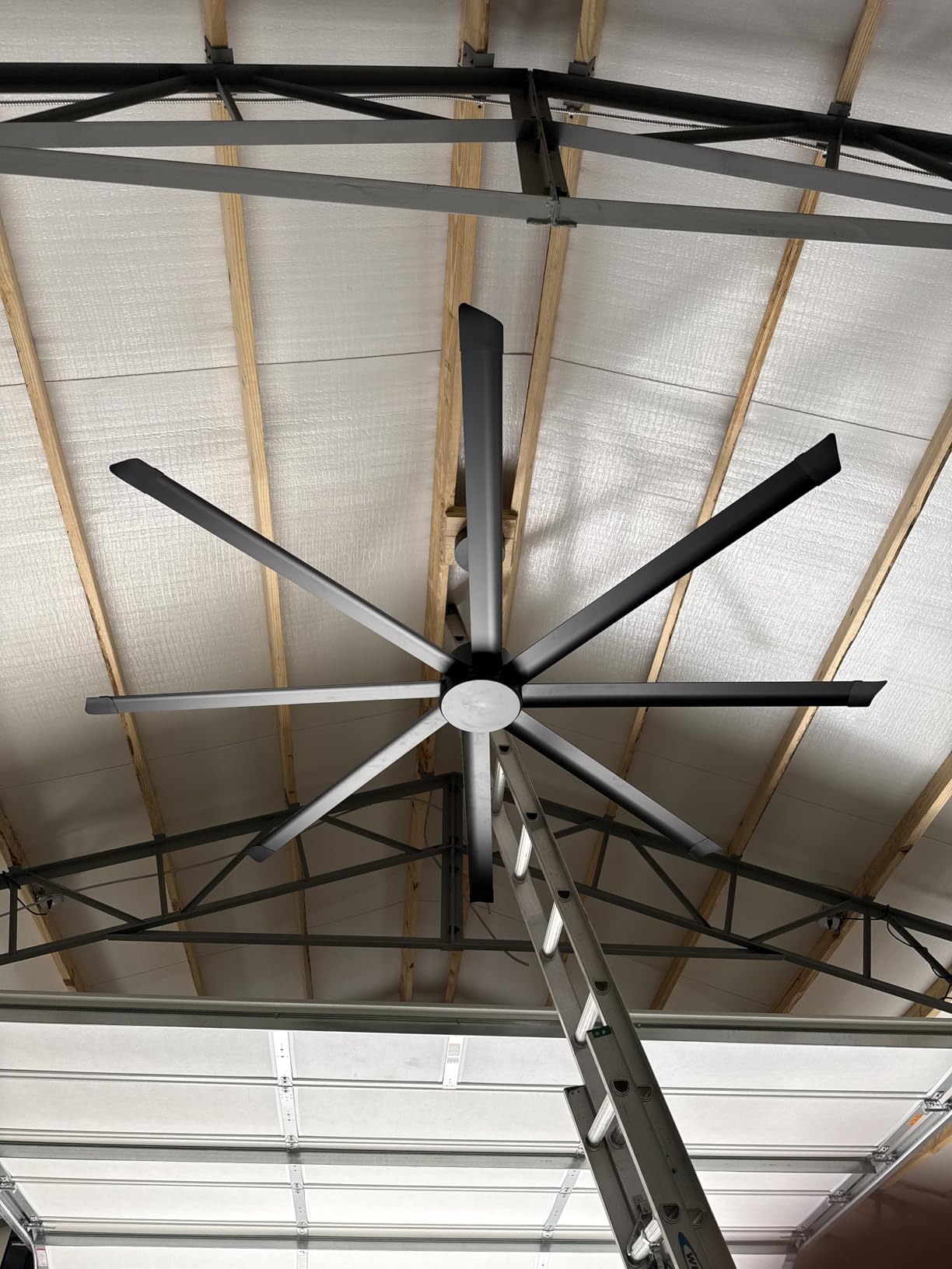 100 Inch Large Ceiling Fans, Big Industrial Ceiling Fan No Light 11500 CFM customer photo 2