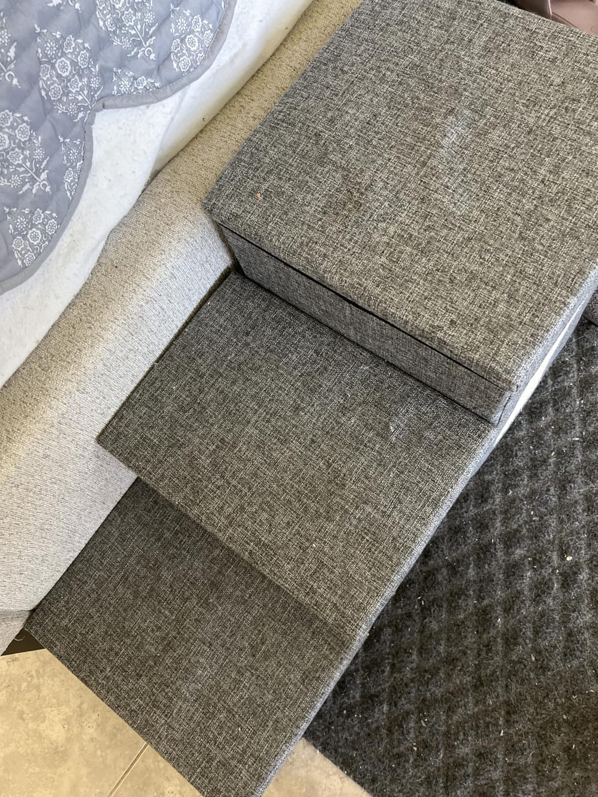 Pet Stairs with Storage and Condo, Cat Stairs for Old Cats, Grey customer photo 1