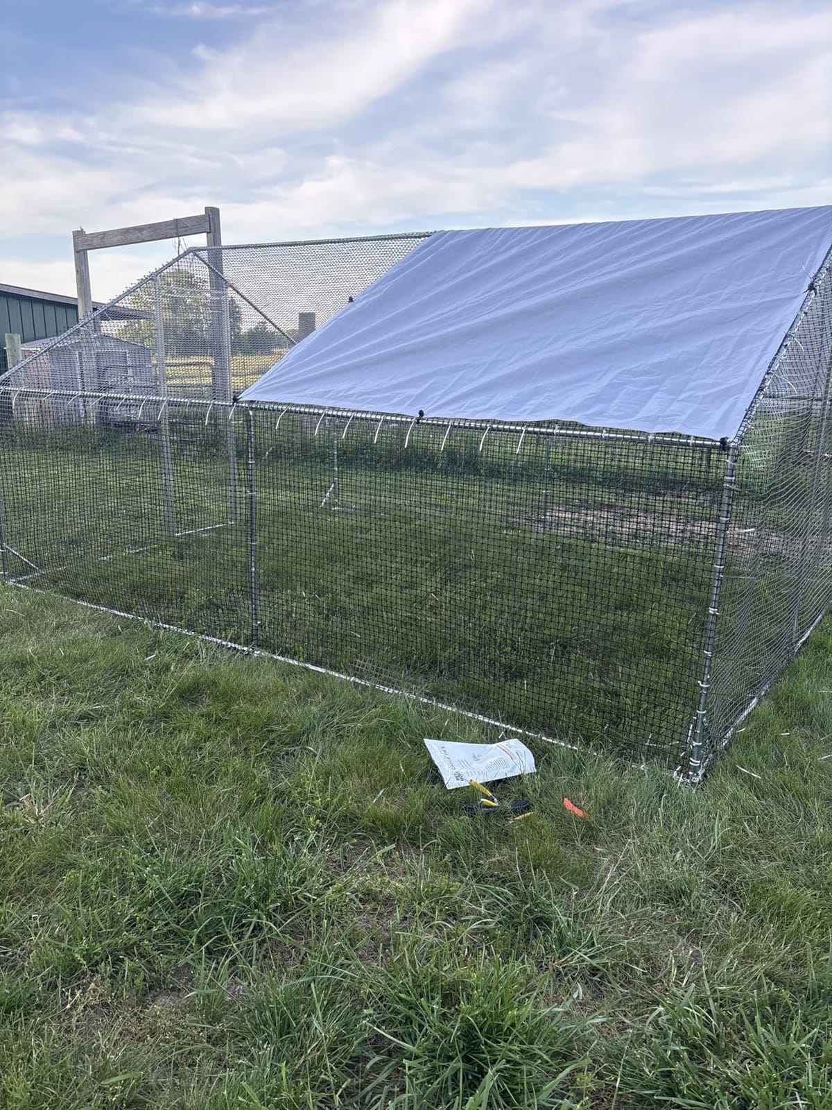 CAMMOO Walk in Chicken Coop, 13.1x9.8x6.6ft Chicken Run for Yard with Cover customer photo 2