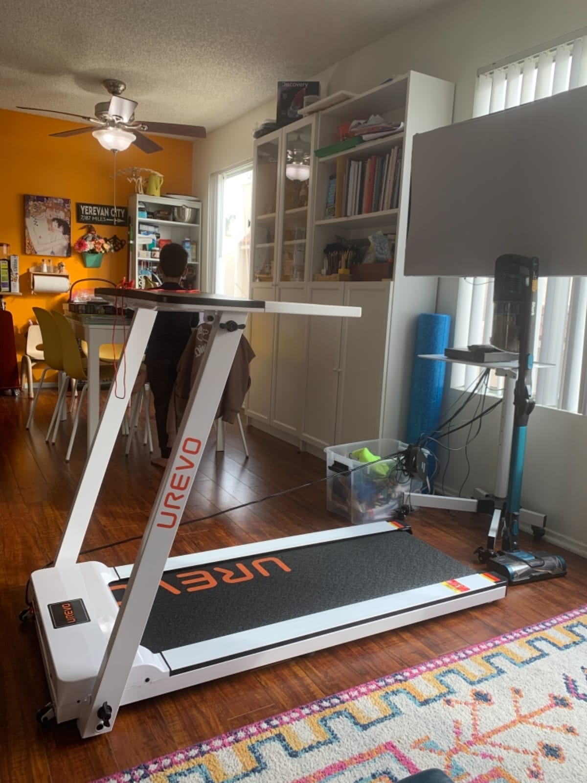 UREVO Auto Incline 12% Walking Pad，Quiet Motorized Desk Treadmill for Home customer photo 2