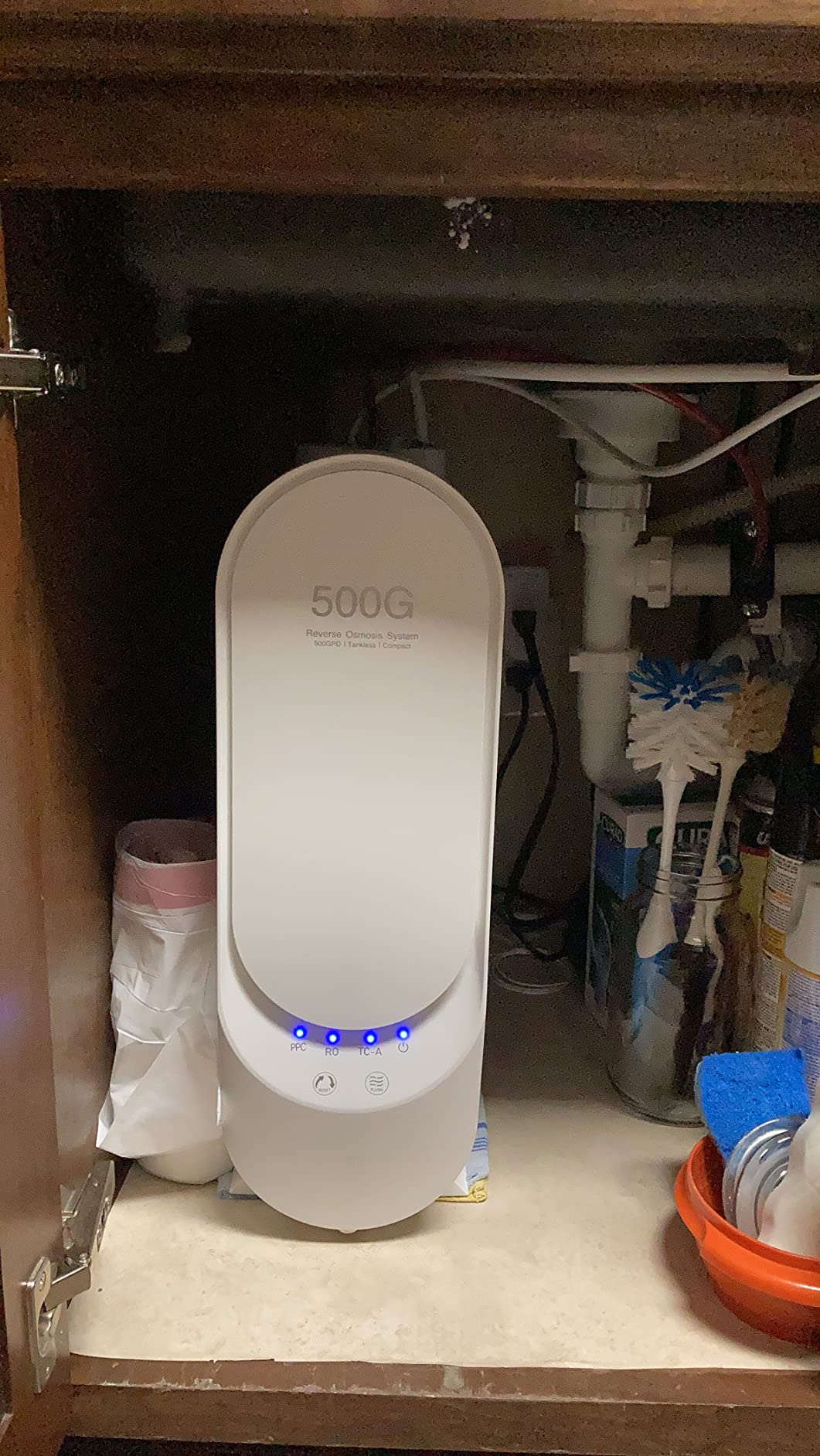 Frizzlife Reverse Osmosis Water Filter, Alkaline Mineral, NSF/ANSI 58&53&42&372 Standard, 500GPD 8-Stage Under Sink Tankless RO Water Filtration, 2:1 Pure to Drain, Reduce PFAS, PX500-A,New Packing customer photo 1