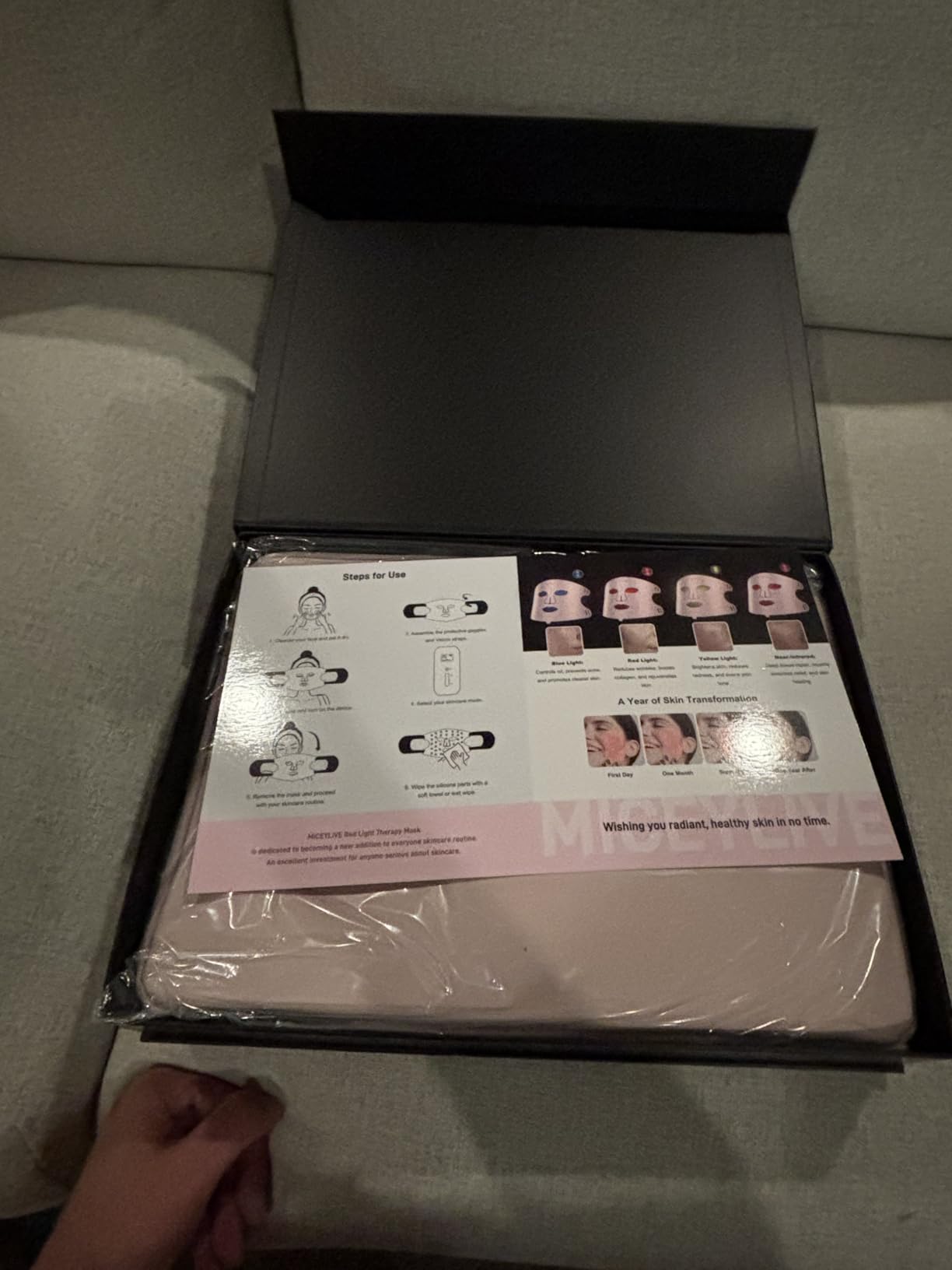 Red Light Therapy for Face, FDA-Cleared Blue Light Mask for Acne customer photo 1