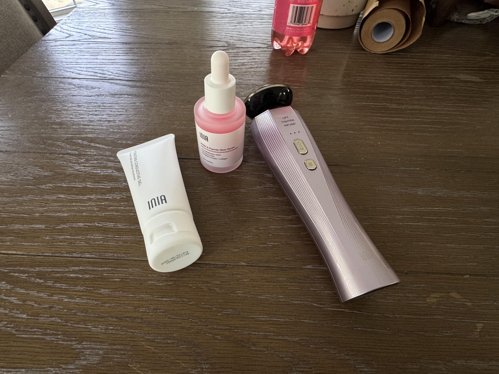 INIA FLARE 3-in-1 Microcurrent Facial Device Red Light Therapy for Face customer photo 1