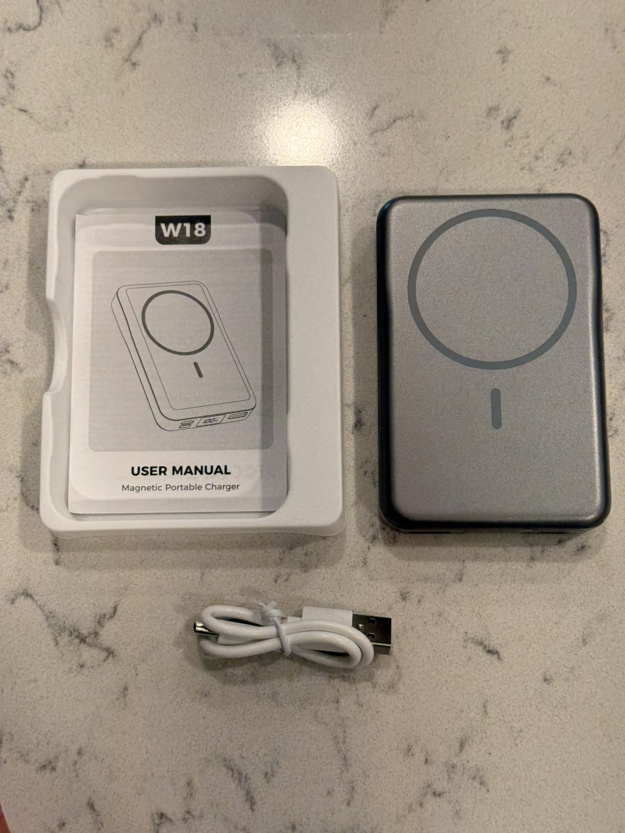 Magnetic Portable Charger 10000mAh, Fast Charging MagSafe Battery Pack customer photo 1