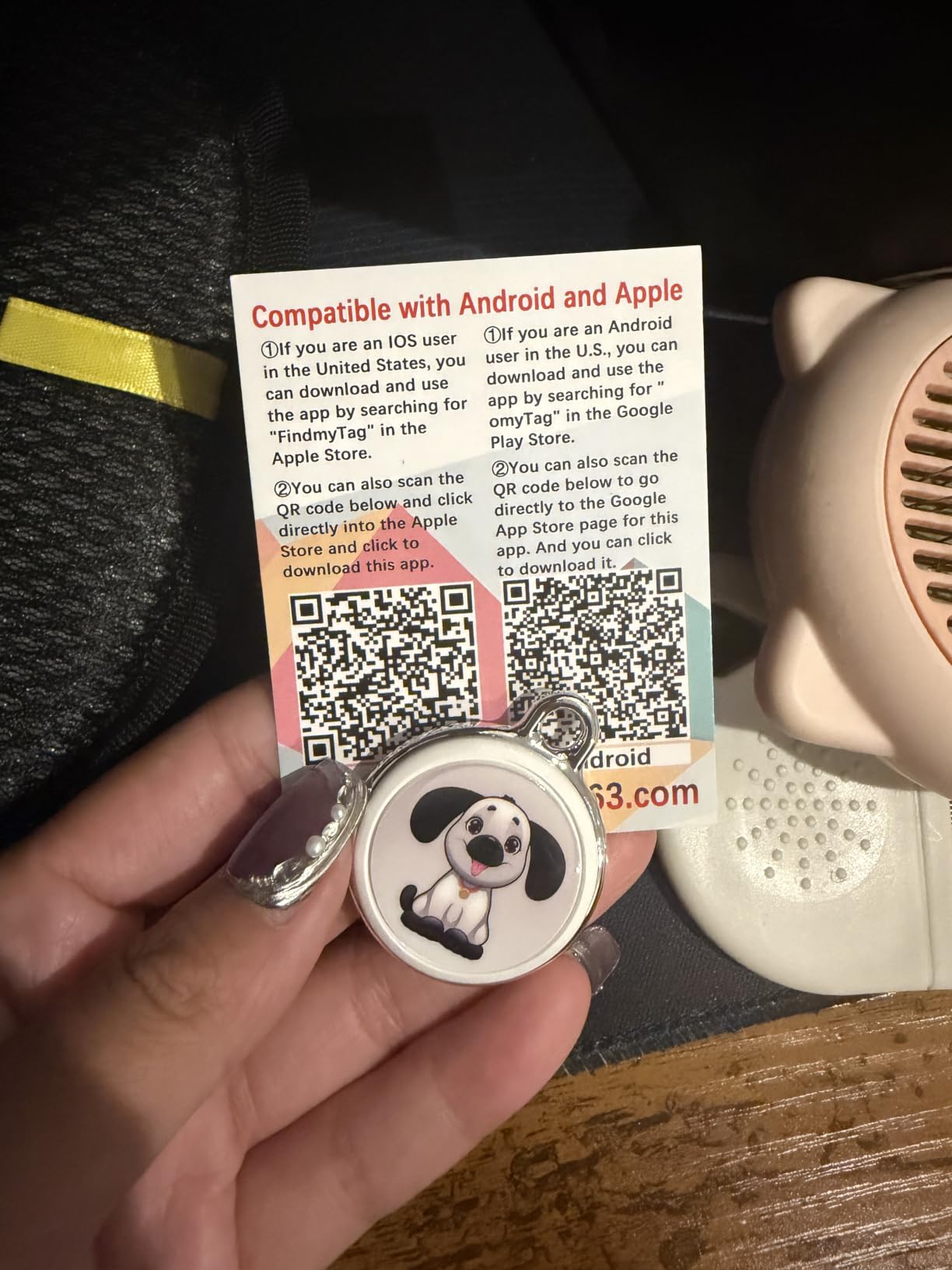 GPS Tracker for Dogs, Real-Time GPS Tracking Device for Cats, Pet Wearable Holder & Keychain Design, No Monthly Fee/No SIM Card, for Android and iOS, Long STBY,IP68 WP,Lightweight customer photo 1