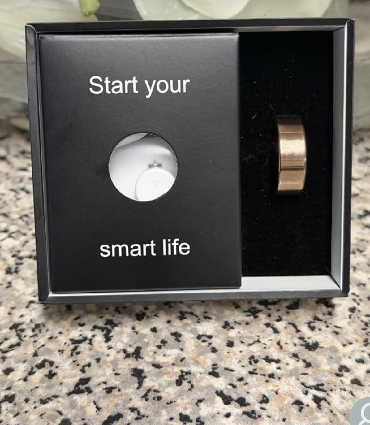Smart Ring Health Monitor for Sleep Stress Exercise Tracking, IP68 Waterproof, Long Battery Life, No Subscription, Works with iOS Android, Suitable for daily use, exercise and play. (Silver, 12) customer photo 2