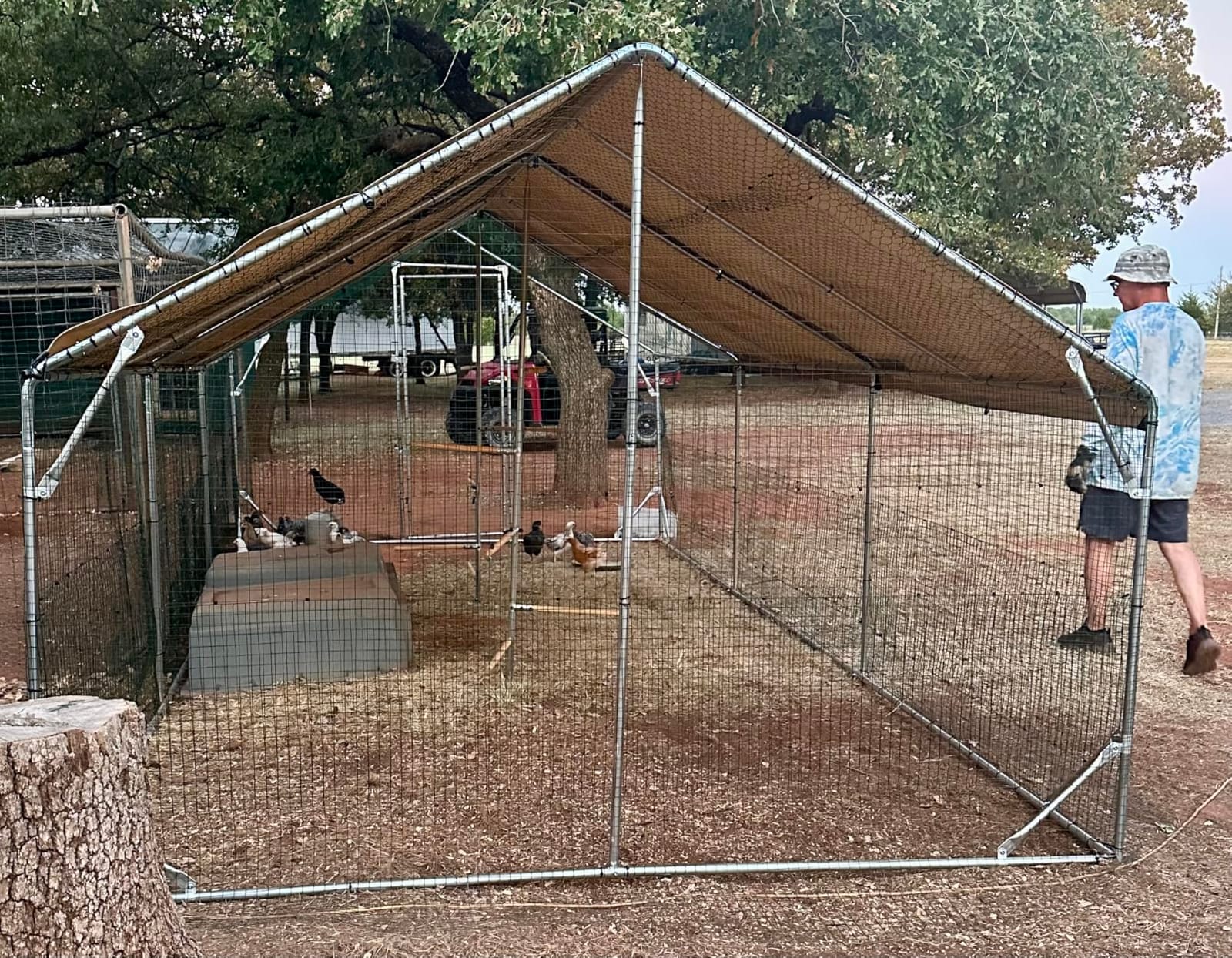 Quictent 24x9x6.6ft Large Metal Chicken Coop Run with Hardware Cloth customer photo 2