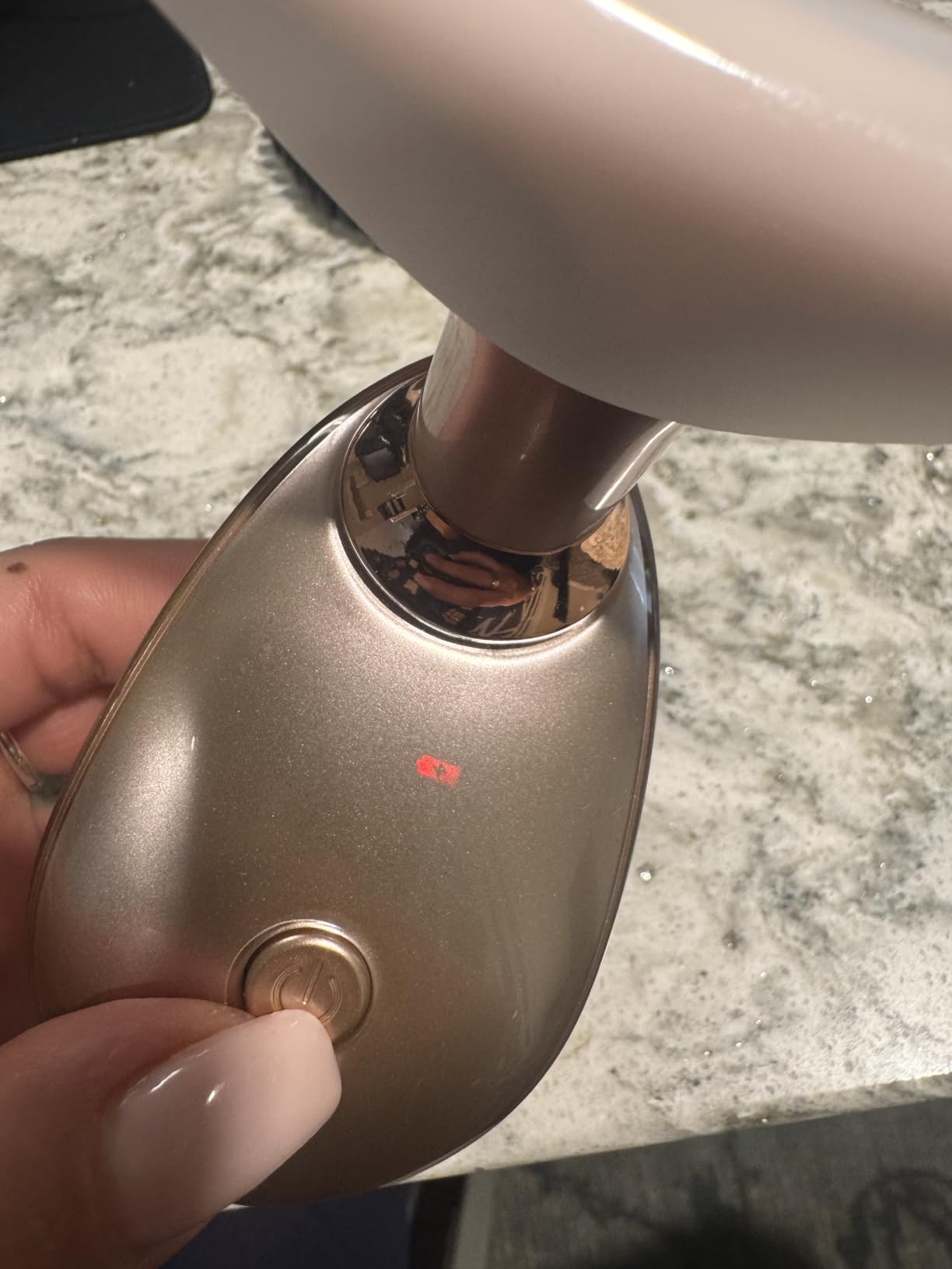 Red Light Therapy for Face and Neck, 7 Color Light Based Face Massager Tool, Portable Skin Care Tool for Firming, Tightening and Lifting, Gifts for Women & Men (White) customer photo 1