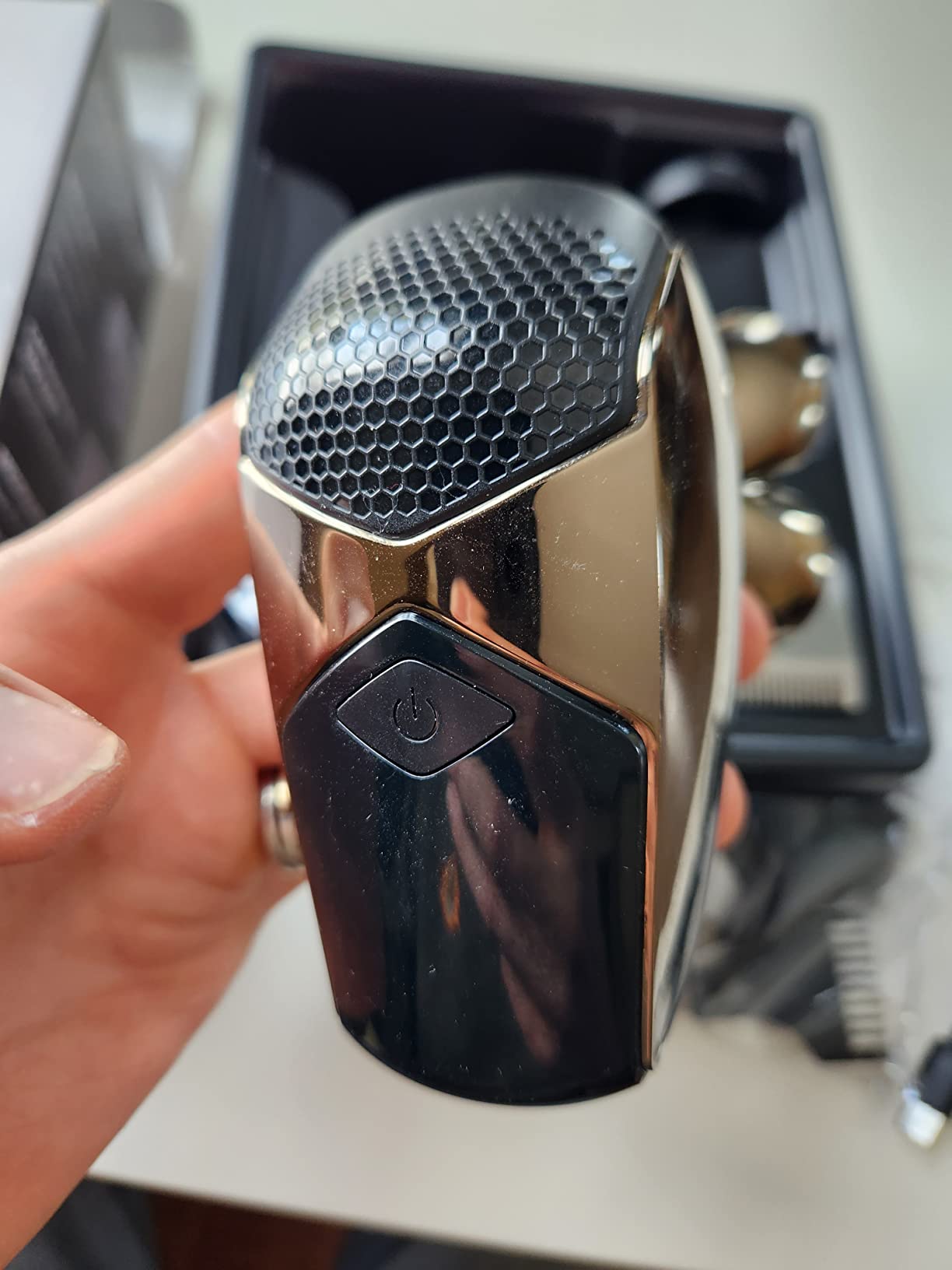 SHPAVVER Head Shavers for Bald Men: 5-in-1 IPX7 Waterproof Grooming Kit - 7D Floating Electric Razor with Magnetic Removable Head - Wet/Dry LED Display - Type-C Fast Charging, Black customer photo 1