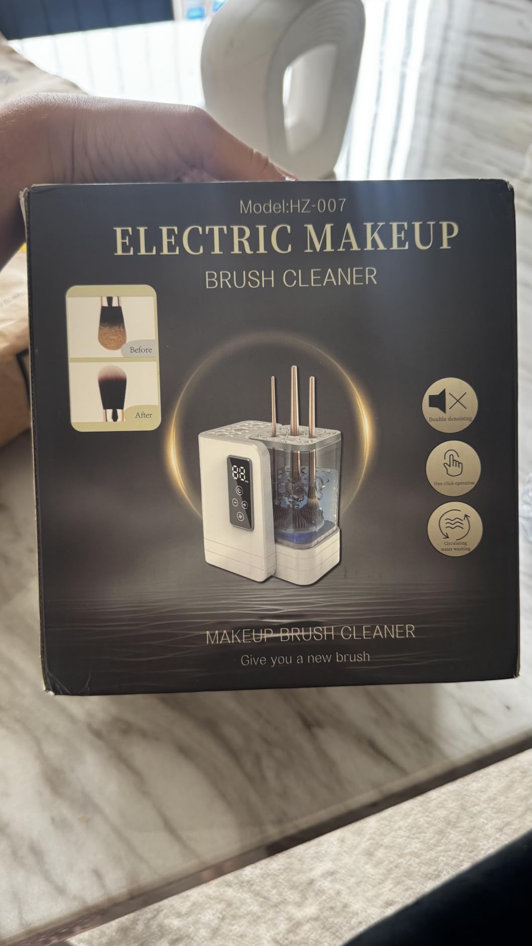 3 IN 1 Electric Makeup Brush Cleaner Machine With Makeup Brush Dryer-Holder-Portable Automatic USB Cosmetic Brushes Cleaner Tool for All Size Beauty Makeup Brush Set,Eyeshadow, Blush Brush customer photo 2