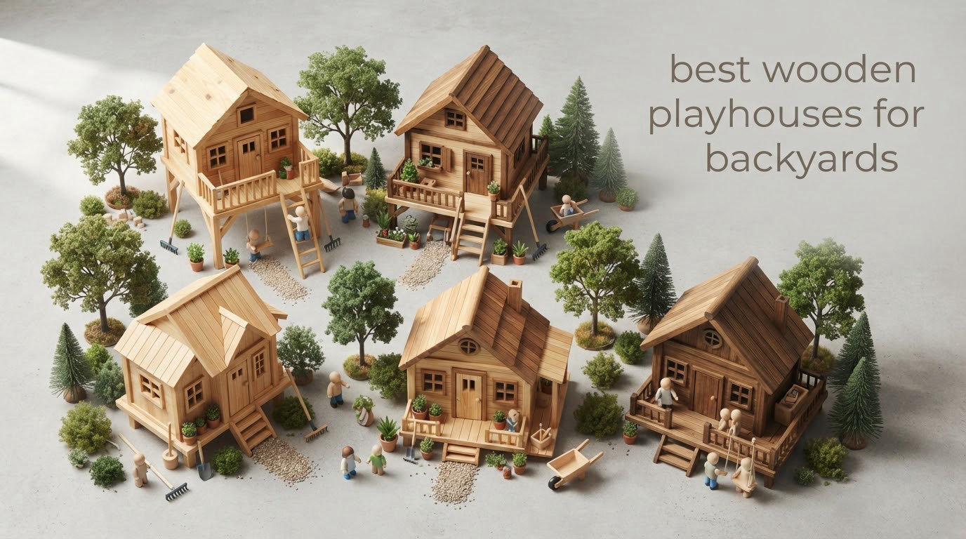 best wooden playhouses for backyards