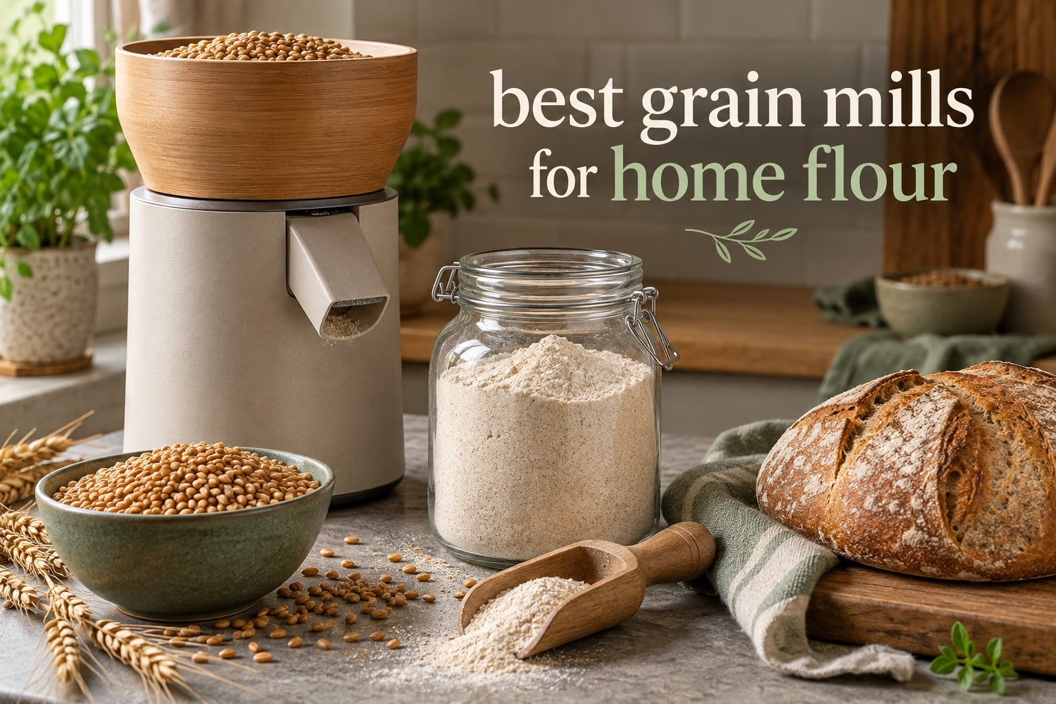 best grain mills for home flour