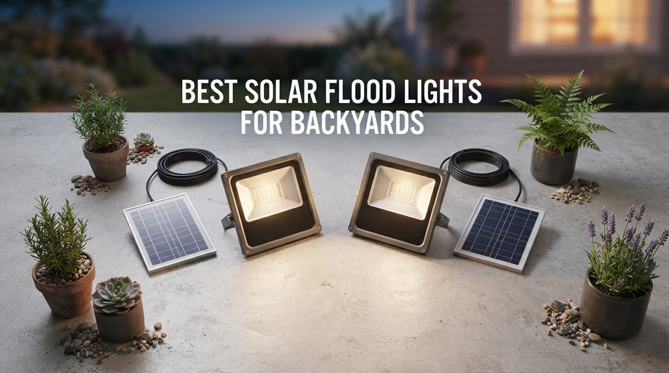 best solar flood lights for backyards