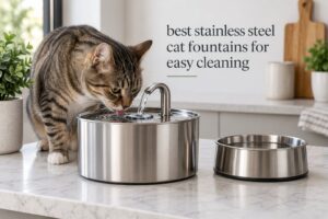 best stainless steel cat fountains for easy cleaning